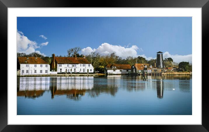 The Royal Oak and Langstone Mill Framed Mounted Print by Dave Williams