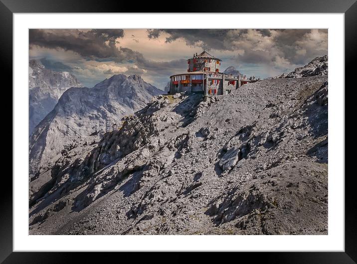 Tibet Hutte, Stelvio Pass, Italy Framed Mounted Print by Dave Williams