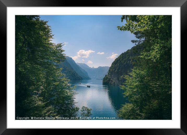 Konigsee lake in the German Alps in summer Framed Mounted Print by Daniela Simona Temneanu