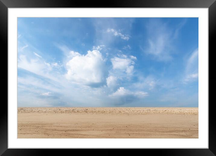 Sunny summer beach on Sylt island Framed Mounted Print by Daniela Simona Temneanu