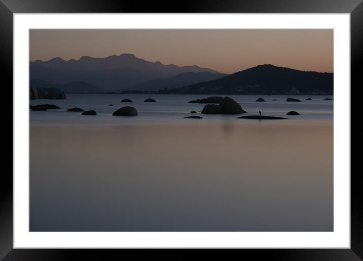 Night approaches at Itaguaçu Framed Mounted Print by Steve Painter