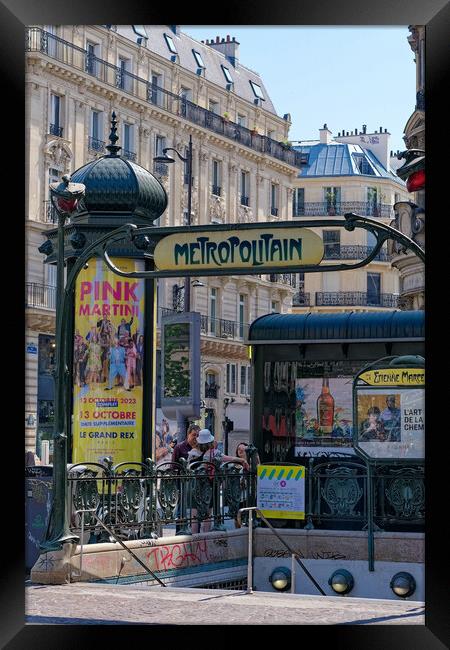 Paris Metro Framed Print by Steve Painter