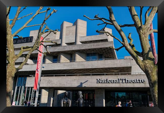 The iconic National Theatre on Londons South Bank Framed Print by Steve Painter
