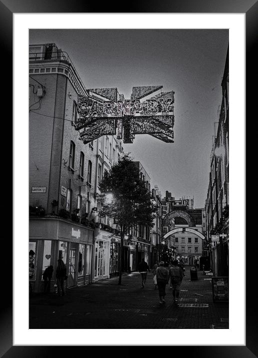 Carnaby Street Framed Mounted Print by Steve Painter
