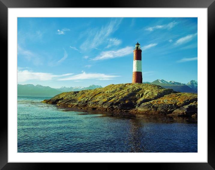 Les Eclaireurs Lighthouse Framed Mounted Print by Steve Painter