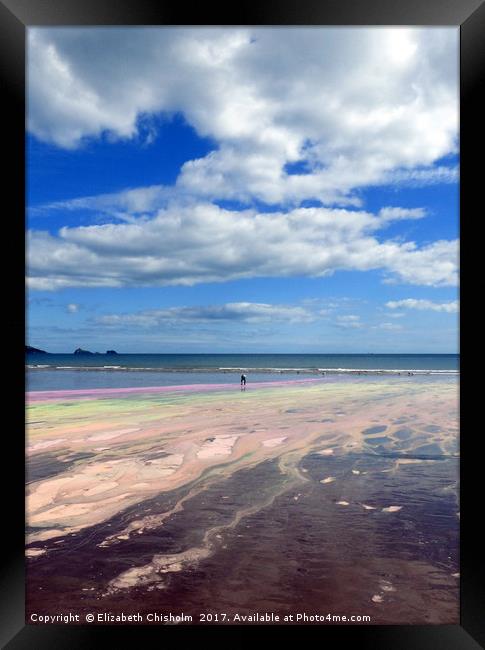 Rainbow beach Framed Print by Elizabeth Chisholm