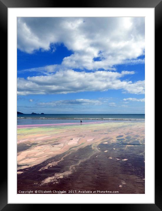 Rainbow beach Framed Mounted Print by Elizabeth Chisholm