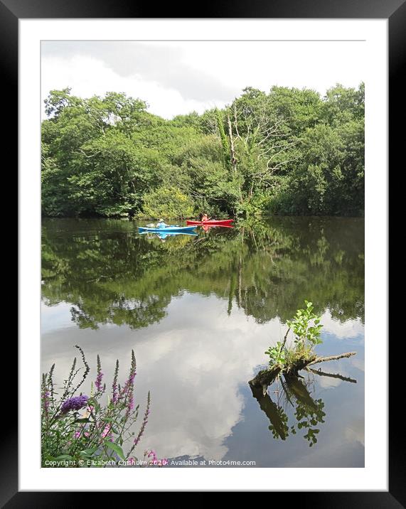 Summer afternoon on the River Dart Framed Mounted Print by Elizabeth Chisholm