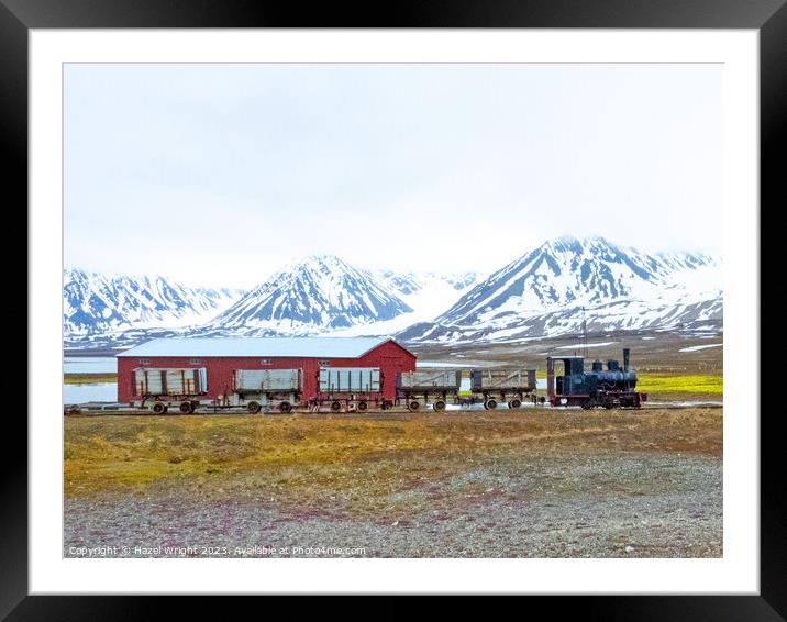 Historic Ny-Alesund Engine, Svalbard's Past Framed Mounted Print by Hazel Wright