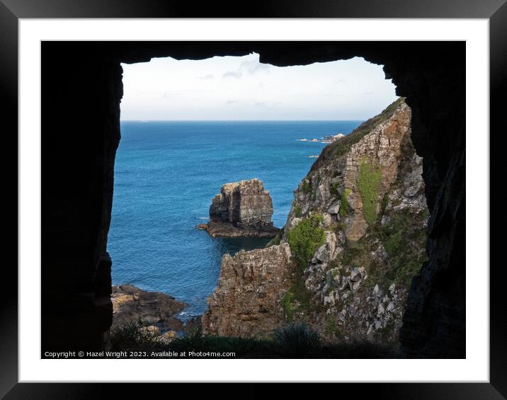 The window in the rock, Sark Framed Mounted Print by Hazel Wright