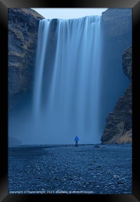 Skogafoss waterfall, Iceland Framed Print by Hazel Wright