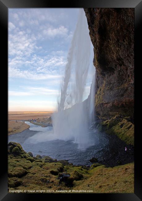 Seljalandsfoss waterfall Framed Print by Hazel Wright