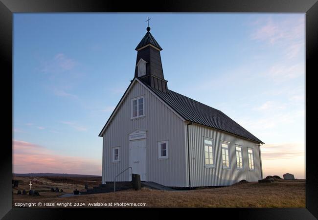 Strandarkirja, Iceland Framed Print by Hazel Wright