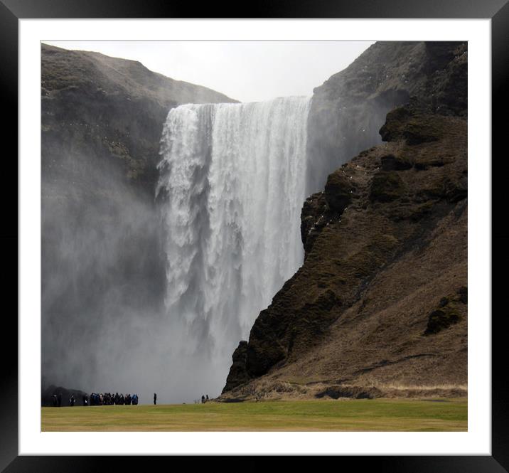 Skogafoss waterfall, Iceland Framed Mounted Print by Hazel Wright