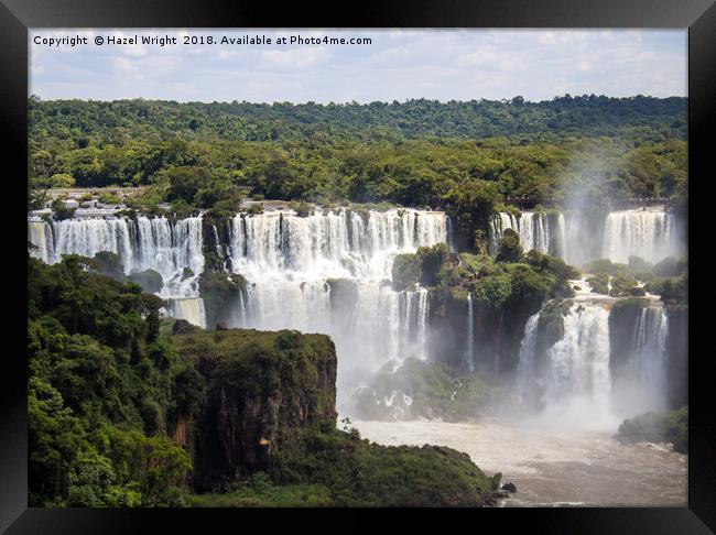 The waterfalls of Iguazu Falls Framed Print by Hazel Wright