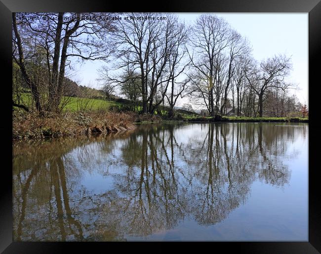 Middle Pond, Lumsdale, Derbyshire Framed Print by Hazel Wright