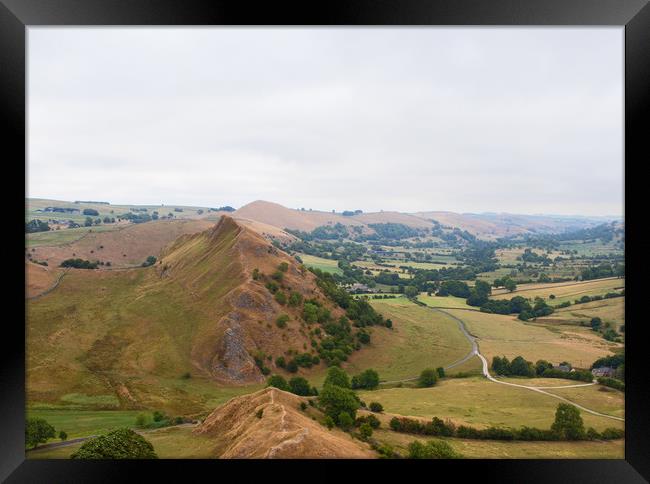 Park Hill from Chrome Hill, England Framed Print by Hazel Wright