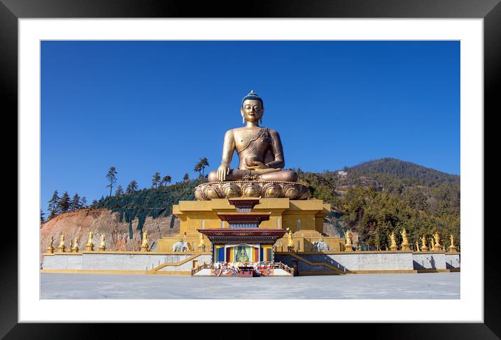 Buddha dordenma, Bhutan Framed Mounted Print by Hazel Wright