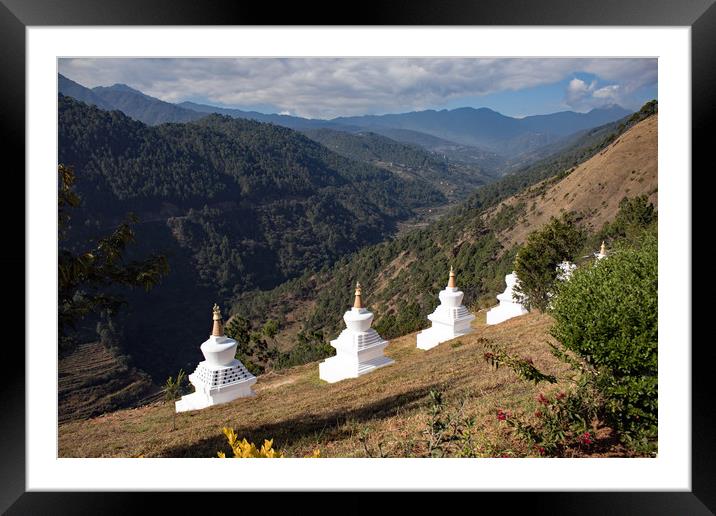 khamsung yuelley namgyal stupa, Bhutan Framed Mounted Print by Hazel Wright