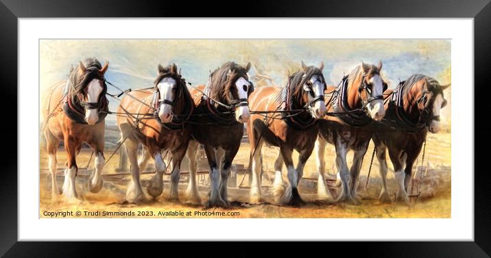  On The Plough Framed Mounted Print by Trudi Simmonds