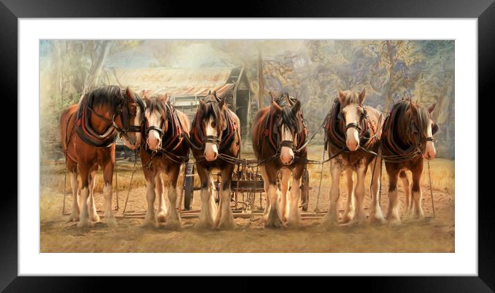 Six On The Hitch Framed Mounted Print by Trudi Simmonds