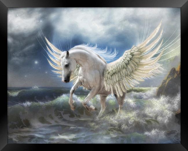 Pegasus Rising Framed Print by Trudi Simmonds