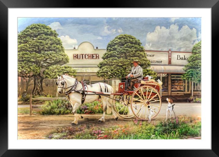 The Butchers Cart Framed Mounted Print by Trudi Simmonds