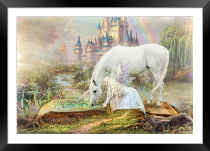 Fairy Tales and Unicorns Framed Mounted Print by Trudi Simmonds