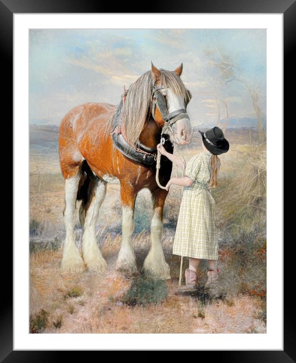 The Farmers Daughter Framed Mounted Print by Trudi Simmonds