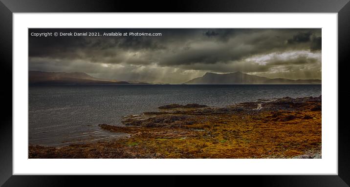Storm over Loch Hourn #2, Skye (panoramic) Framed Mounted Print by Derek Daniel