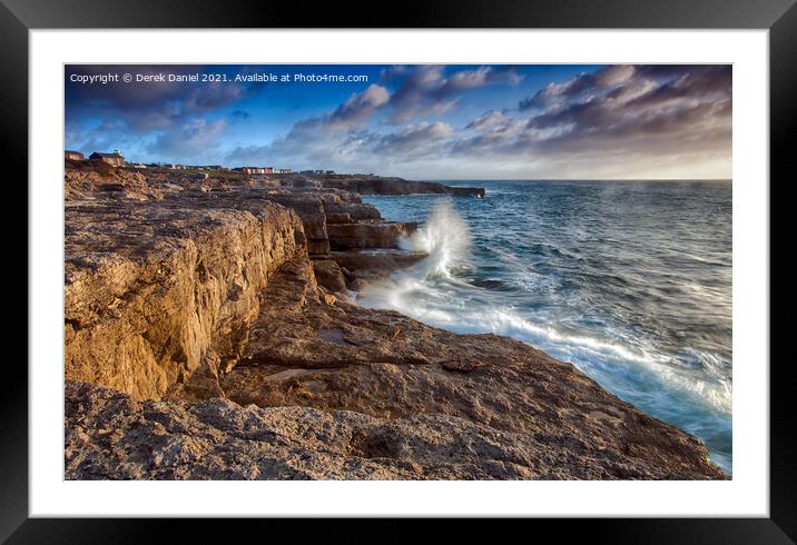 Around The Cliffs At Portland (panoramic) Framed Mounted Print by Derek Daniel