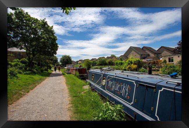 Electric Dreams on a Narrowboat Framed Print by Derek Daniel