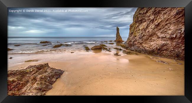 Cullen Beach, Moray Framed Print by Derek Daniel