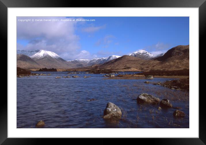 Winter Wonderland at Lochan na h Achlaise Framed Mounted Print by Derek Daniel