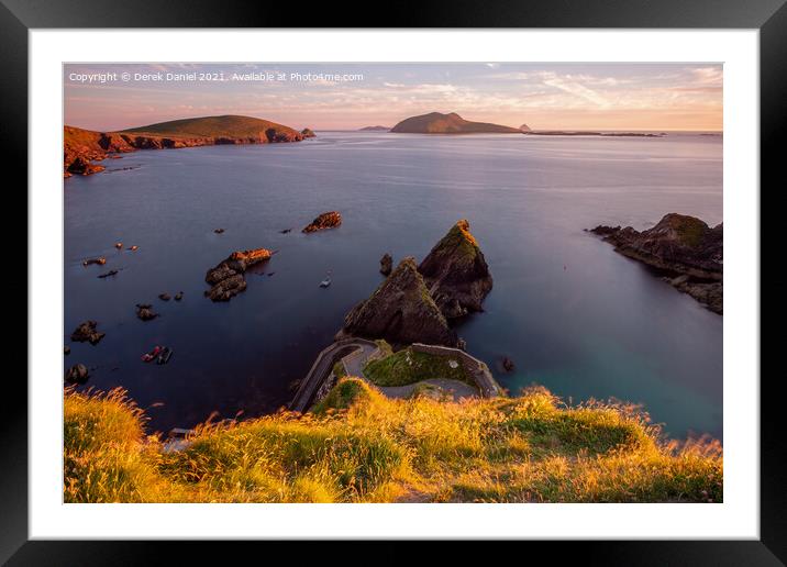 Dunquin Sunset, Dingle Peninsula Framed Mounted Print by Derek Daniel