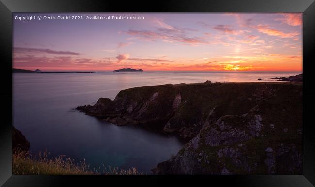 Dunquin Sunset, Dingle Peninsula (panoramic) Framed Print by Derek Daniel