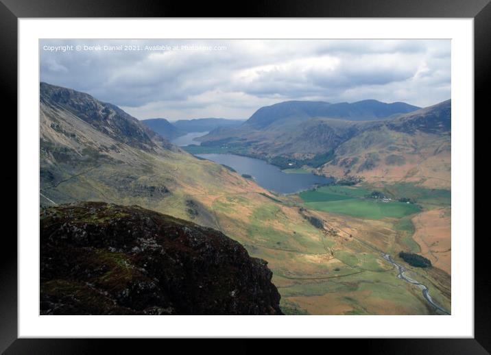 View from Haystacks Framed Mounted Print by Derek Daniel