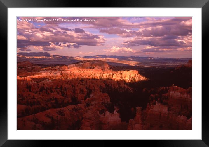 Bryce Canyon Sunset Framed Mounted Print by Derek Daniel