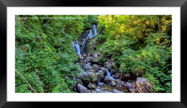 Torc Waterfall Framed Mounted Print by Derek Daniel