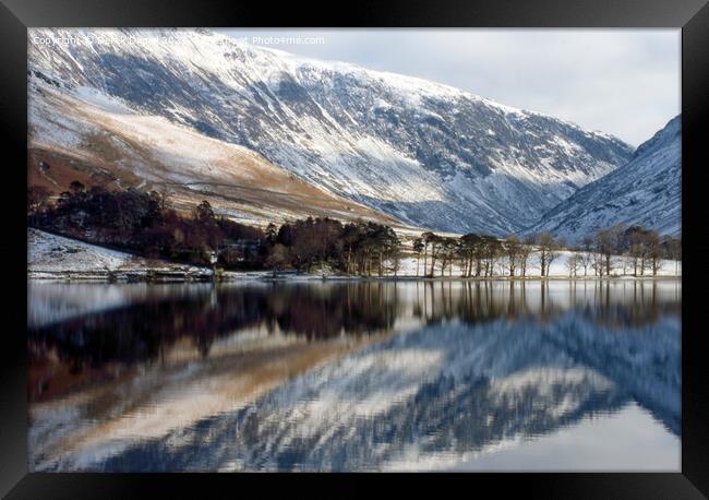 Winter Wonderland Reflection Framed Print by Derek Daniel