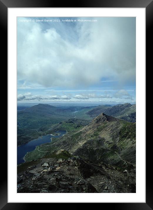 view from Snowdon #4 Framed Mounted Print by Derek Daniel