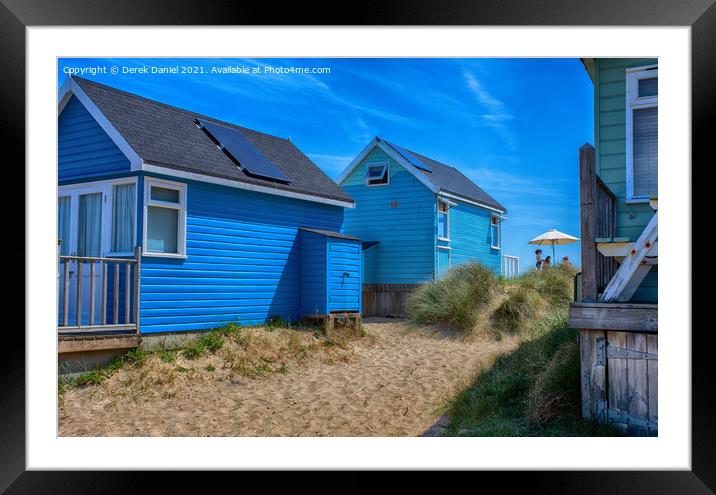 Vibrant Coastal Homes Framed Mounted Print by Derek Daniel