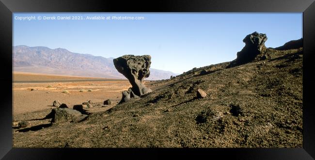 Mushroom Rock, Death Valley Framed Print by Derek Daniel