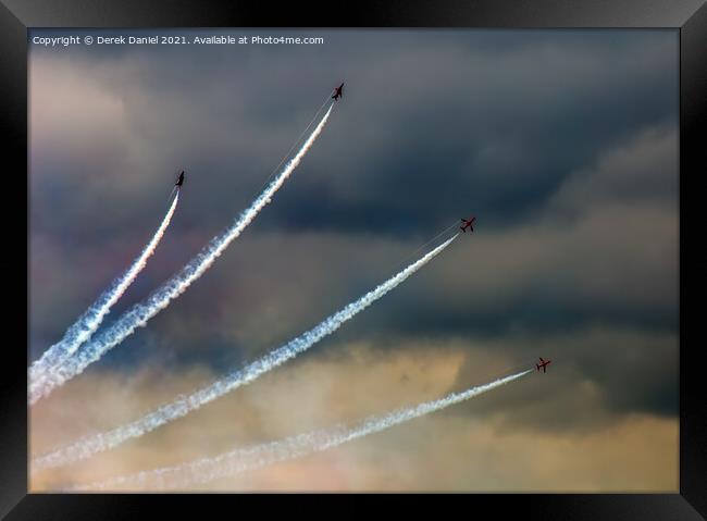Thrilling Aerobatics at Bournemouth Airshow Framed Print by Derek Daniel
