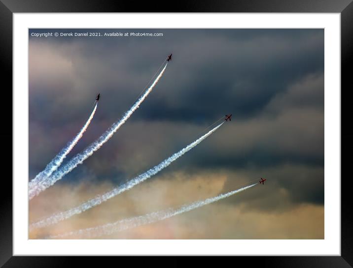 Thrilling Aerobatics at Bournemouth Airshow Framed Mounted Print by Derek Daniel