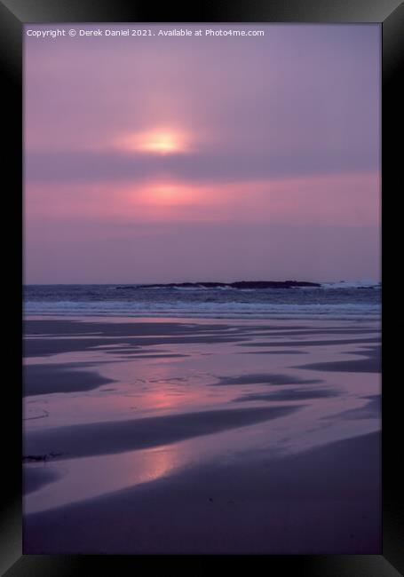 Sunrise at St. Oswalds Bay Framed Print by Derek Daniel
