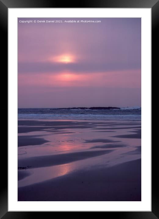 Sunrise at St. Oswalds Bay Framed Mounted Print by Derek Daniel