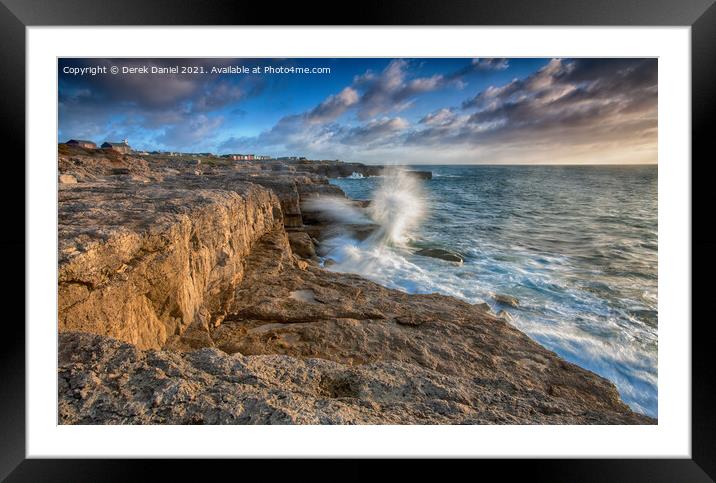 Around The Cliffs At Portland  Framed Mounted Print by Derek Daniel