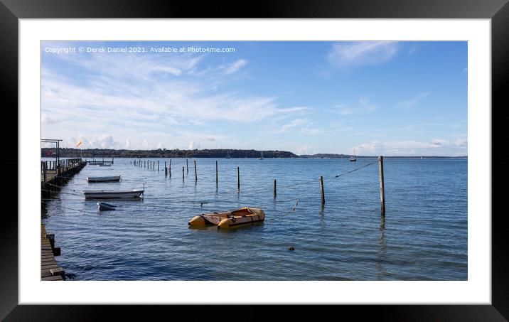 View from East Dorset Sailing Club Framed Mounted Print by Derek Daniel