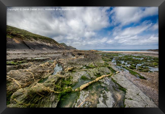 Crackington Haven, Cornwall Framed Print by Derek Daniel